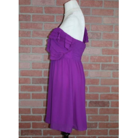 Chelsea & Violet Fuchsia One Shoulder Dress - Picture 4 of 7